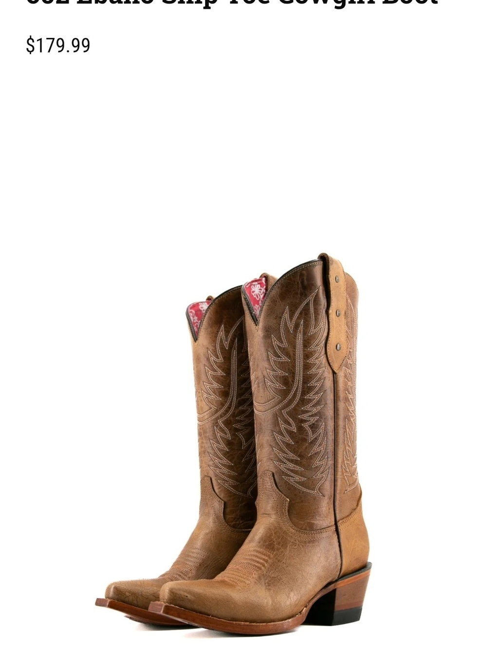 Rock Em Women's Tan Western Heeled Cowboy Boots - Picture 2 of 5